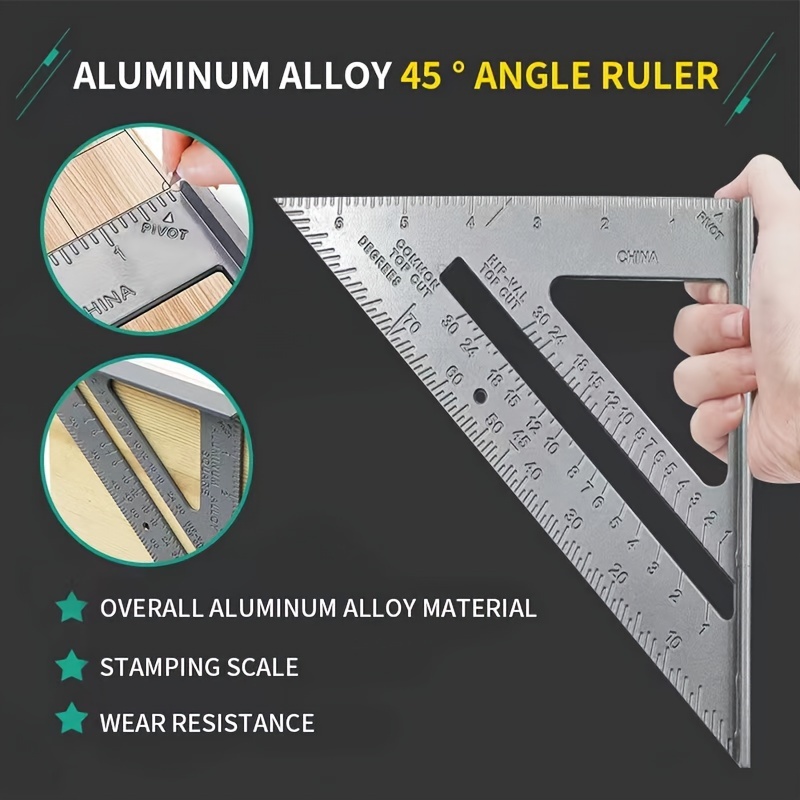 Mini Framing Ruler Measuring Layout Tool Stainless Steel Square