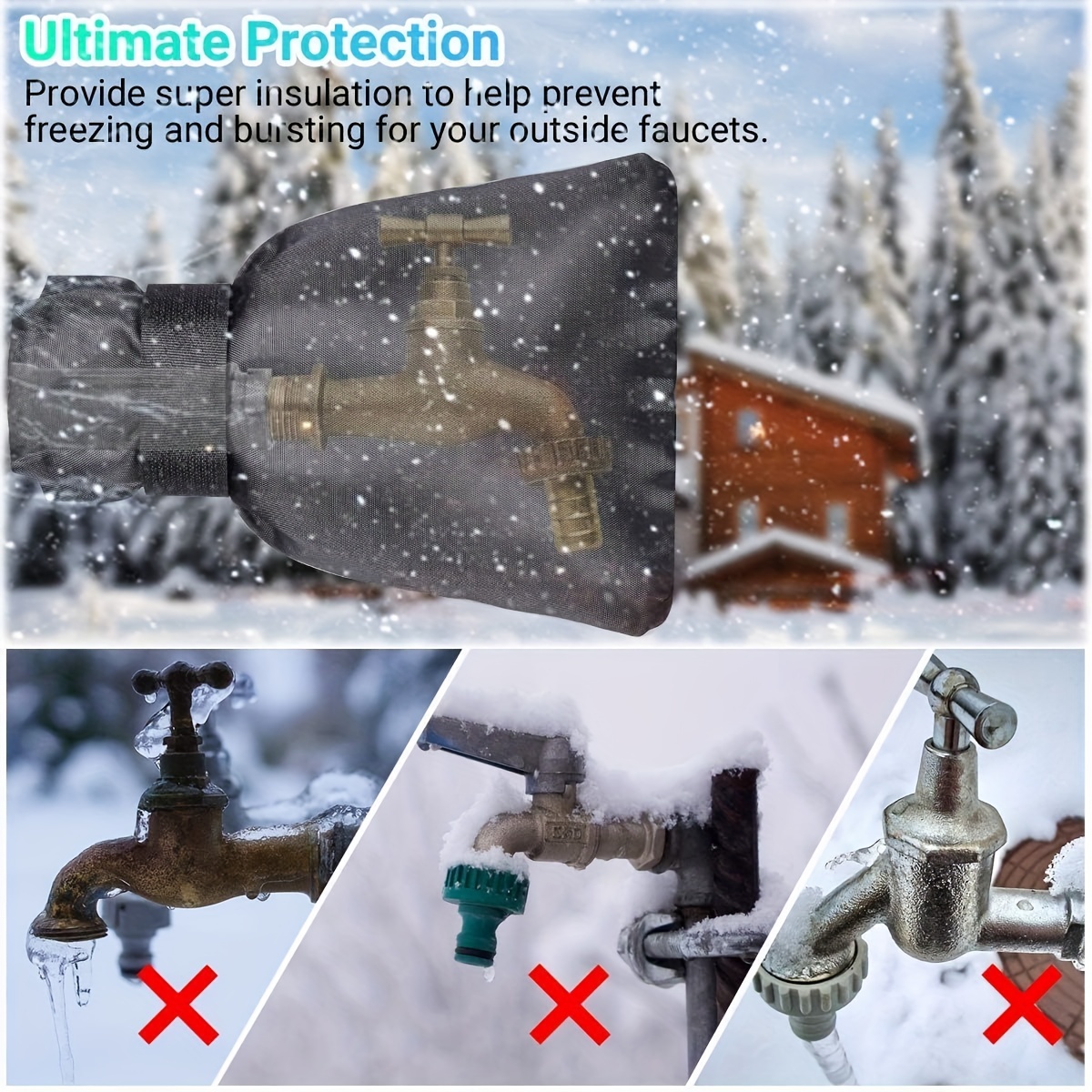 Outside Tap Covers Winter Thickened Outdoor Tap Cover Large - Temu