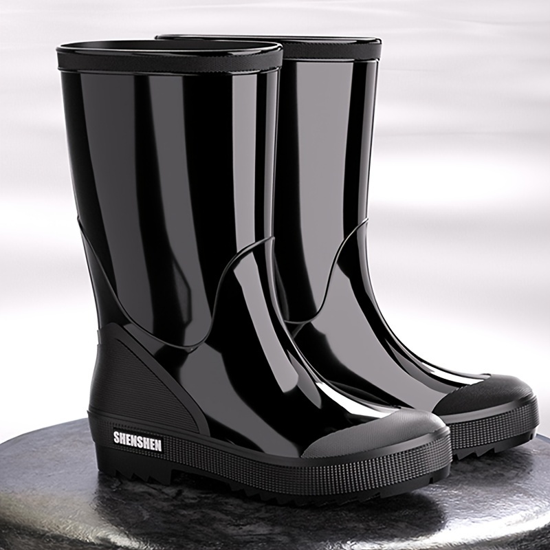 Rain Boots For Men Waterproof Anti Slipping Knee High Rubber Boots For  Outdoor Fishing Work And Garden Shoes - Men's Shoes - Temu