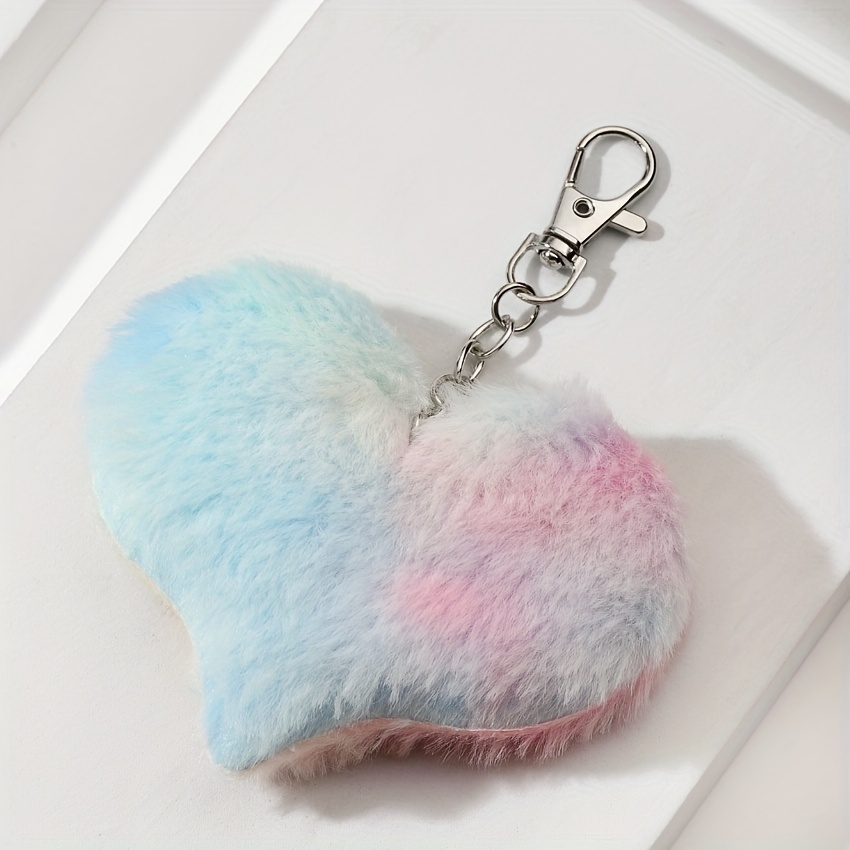 Heart Pom Pom keychain (4 Colors)