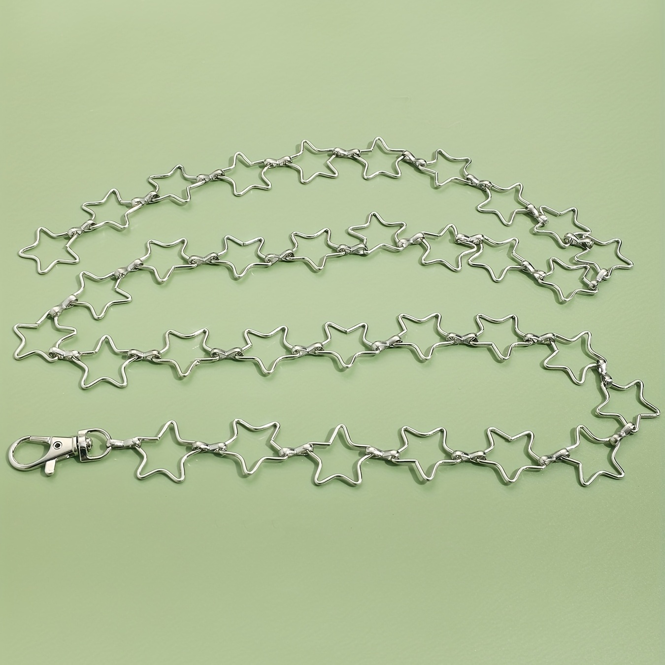 Long Adjustable Hollow Star Shape Waist Chain Belt, Y2K Style