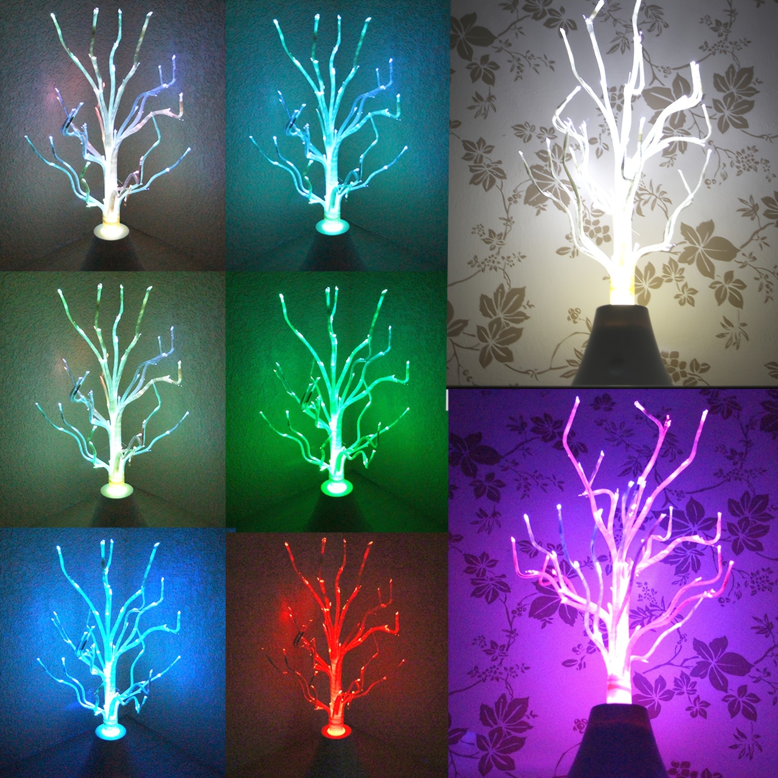 1pc 8 Modos De Luces LED De Fibra Óptica, Para Decoraciones Navideñas  Coloridas, Regalos Y Más, Con Pilas (sin Enchufe)