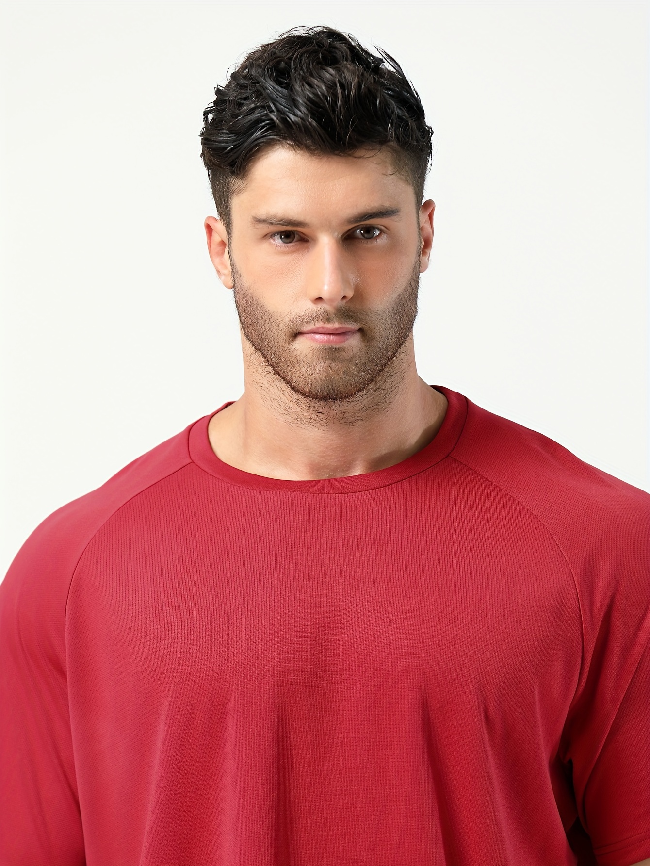 Plus Size Men's Solid T-shirt, Casual Comfy Crew Neck Short Sleeve Tee For Summer Outdoor, Men's Clothing