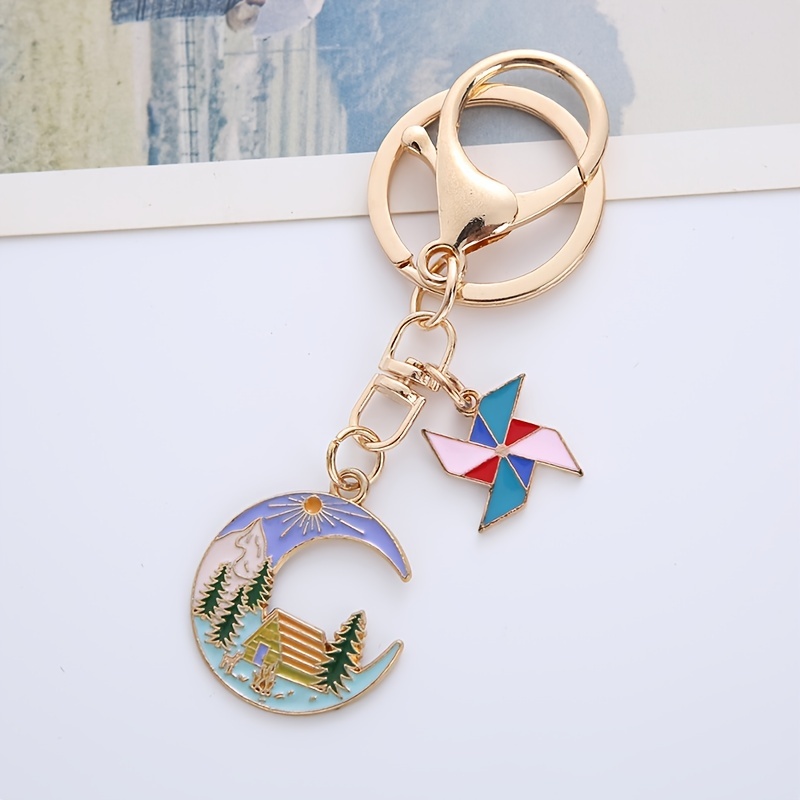 Yin Yang Sun & Moon Enamel Keychain : These Are Things - Exit9 Gift Emporium