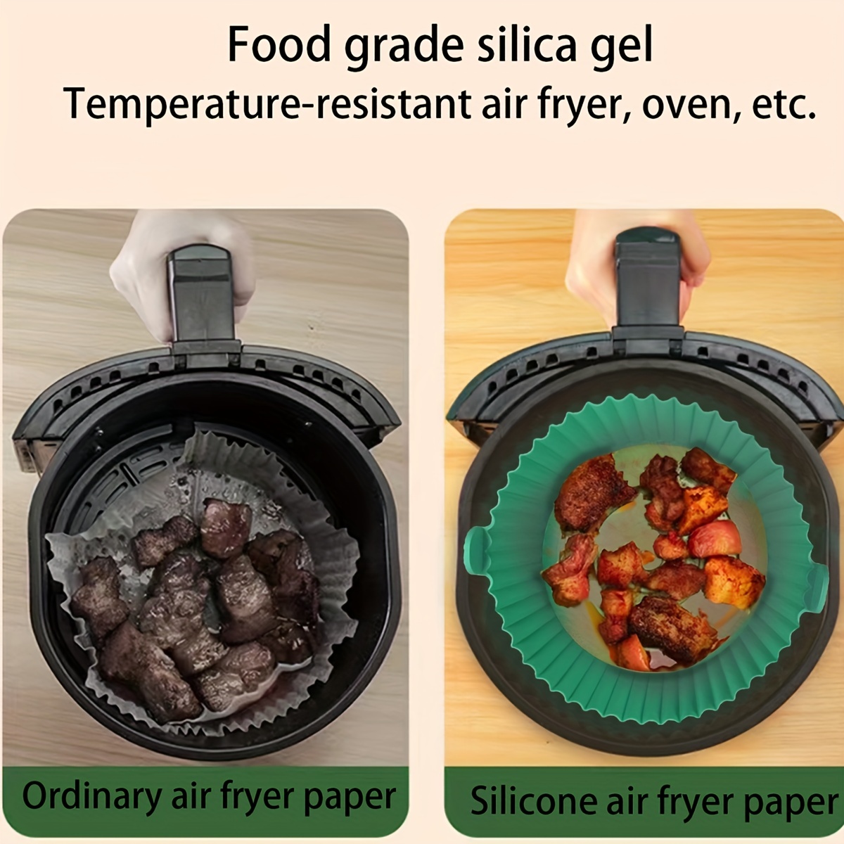 Cook With Color Grey Silicone Air Fryer Liner
