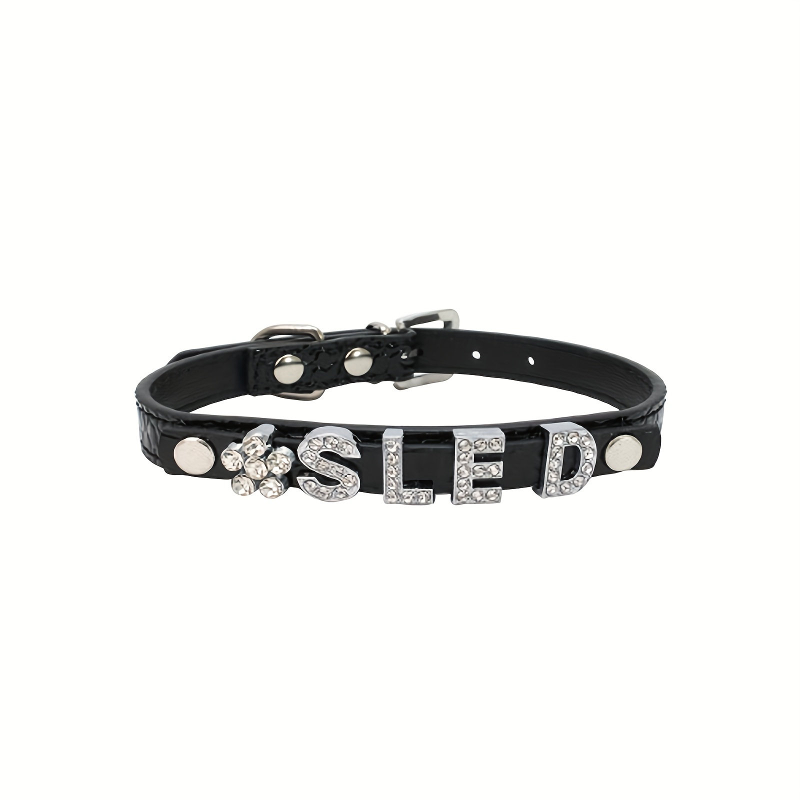 Collier Chien Personnalis En Motif Crocodile Noir Collier Temu