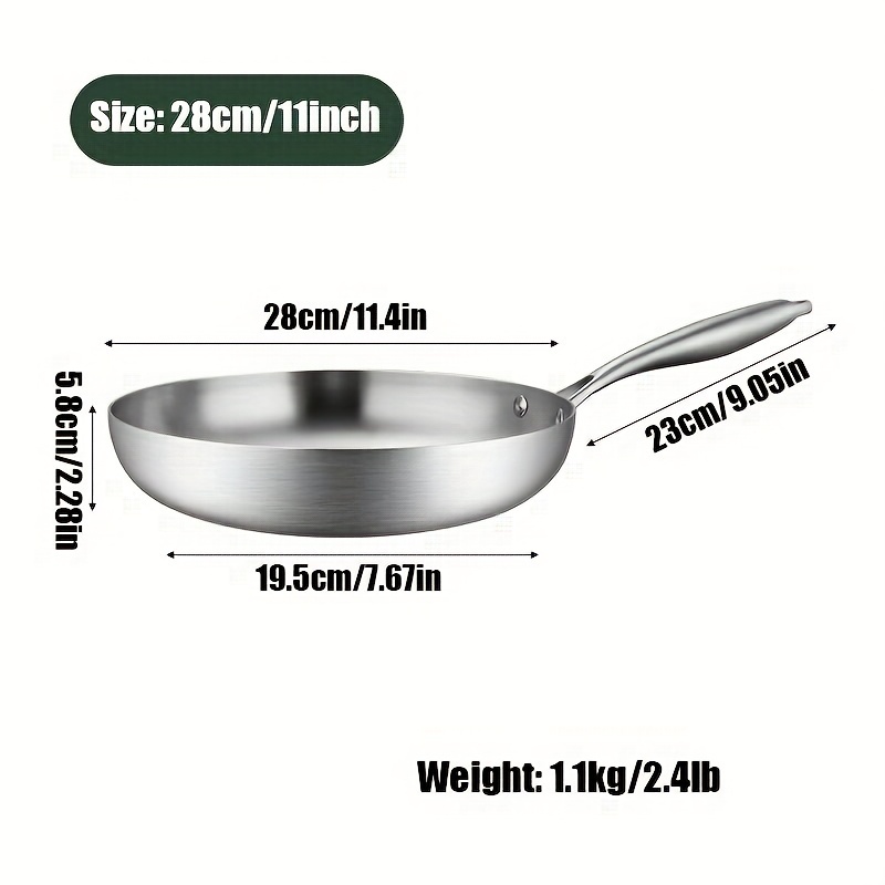 Cook N Home Stainless Steel Saute Fry Pan 10-inch, Tri-Ply all