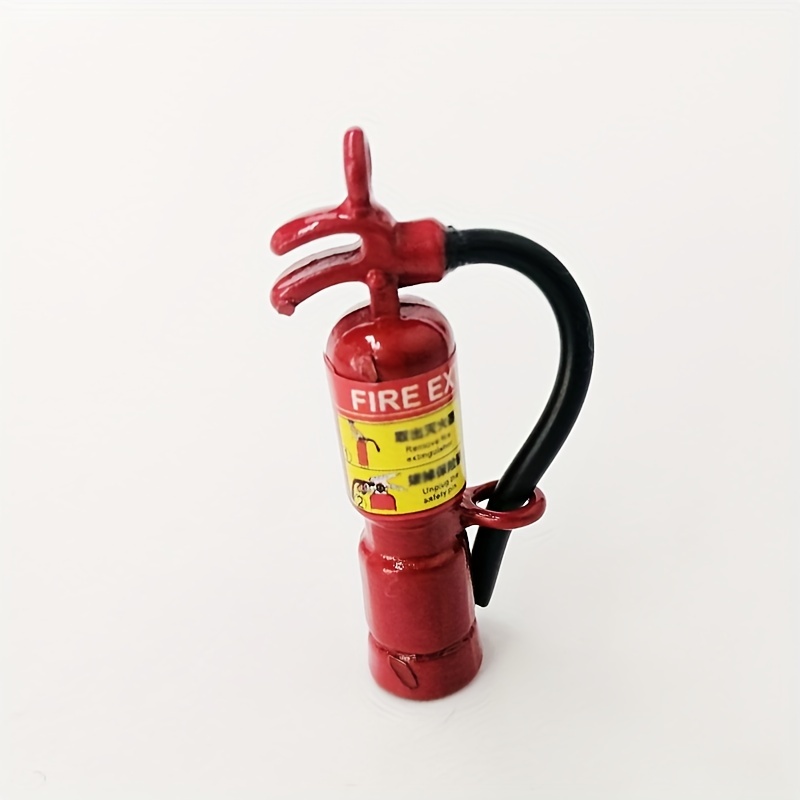 Totority Mini extintor de incendios al aire libre herramientas de metal  decoración al aire libre casa de muñecas Miniaturas Extintor de incendios