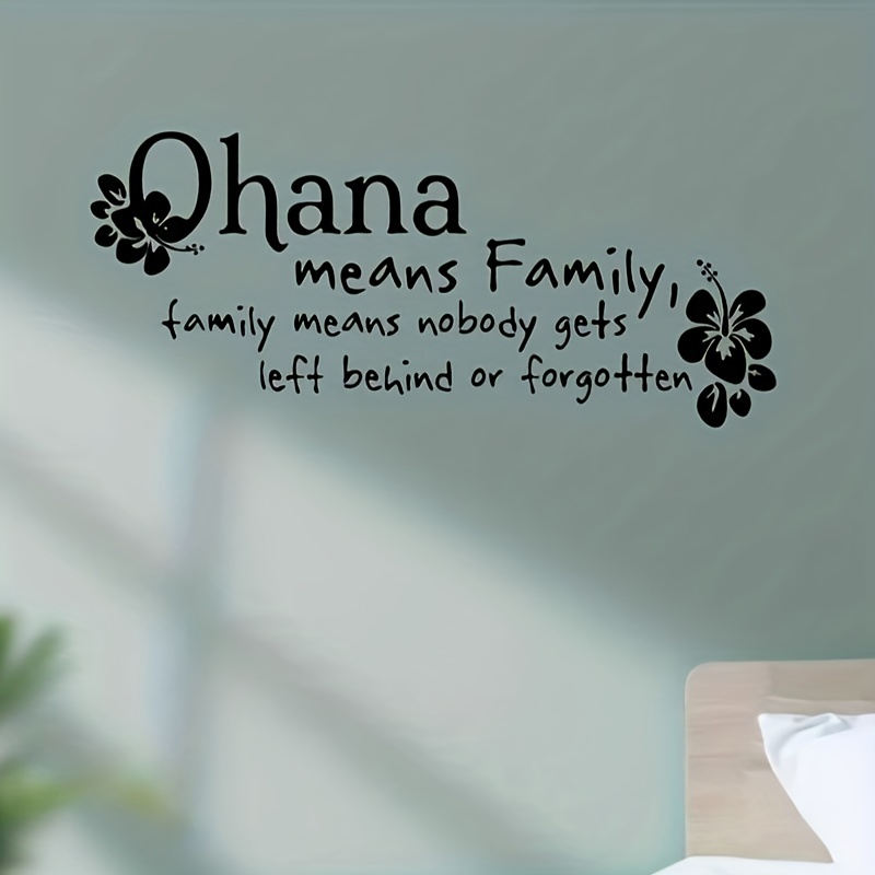 1 Adesivo Da Parete Con Slogan Inglese, Ohana Significa Casa, Casa  Significa Che Nessuno Verrà Abbandonato, Adesivo In Vinile Impermeabile