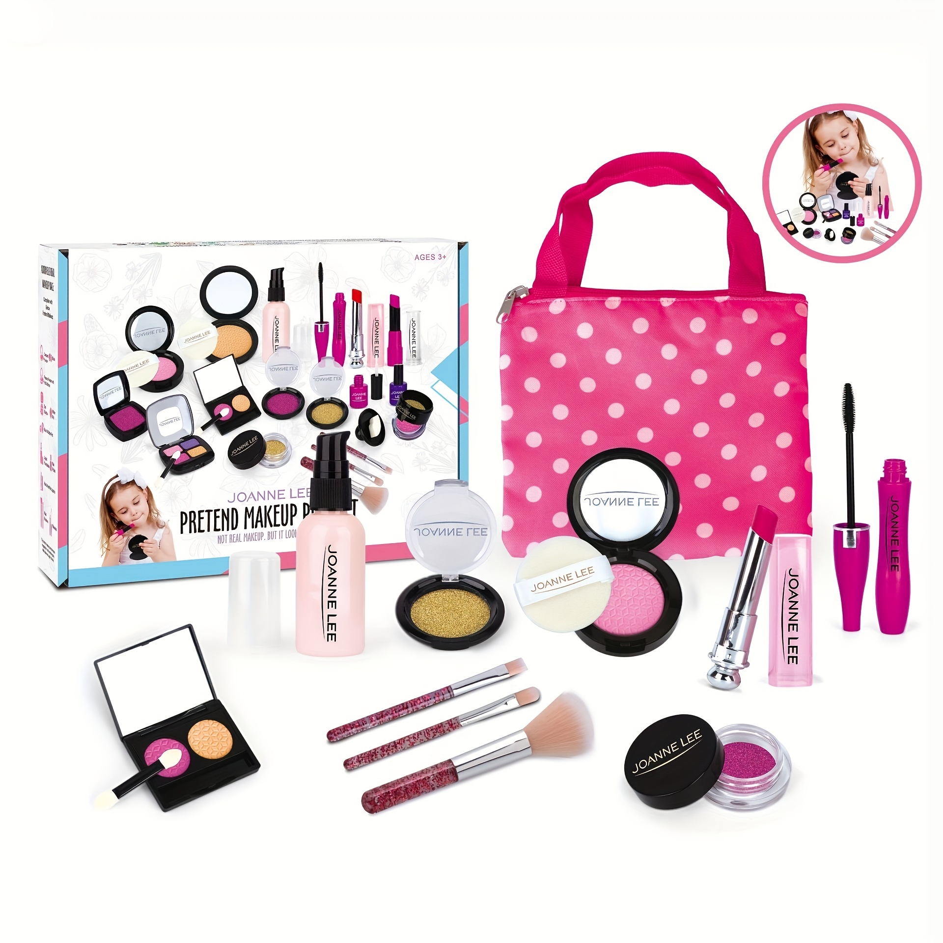 1 Pieza Set Juguetes Maquillaje Niños Bolsa Cosméticos Niñas - Temu