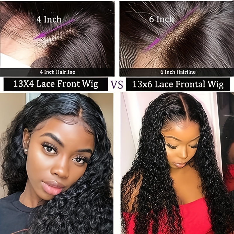 Water Wave 13x6 Hd Transparent Lace Frontal Human Hair Wigs Temu