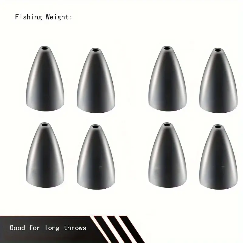 Bullet shaped Fishing Weights Multi Size Sinkers Bass - Temu