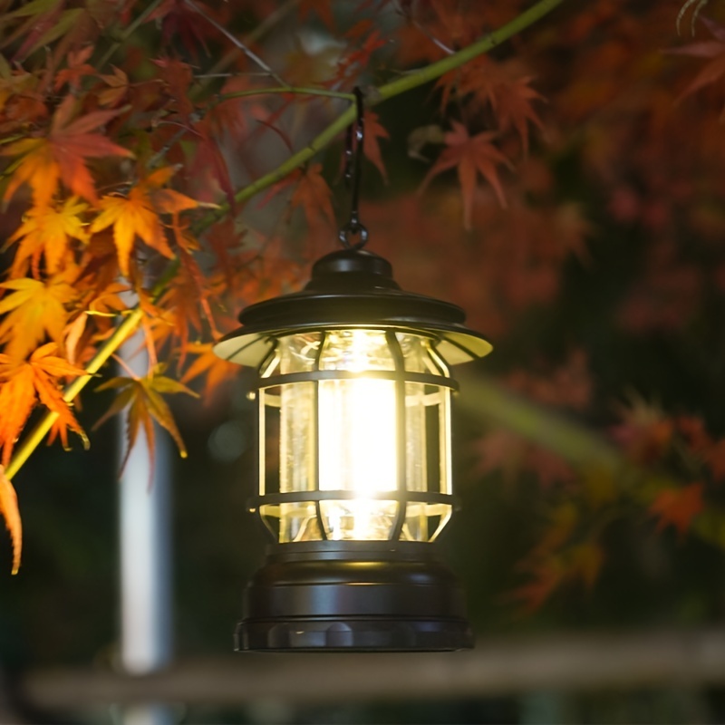 Linterna de Camping Retro COB, luces de Camping impermeables, lámpara de  decoración de jardín, lámpara de