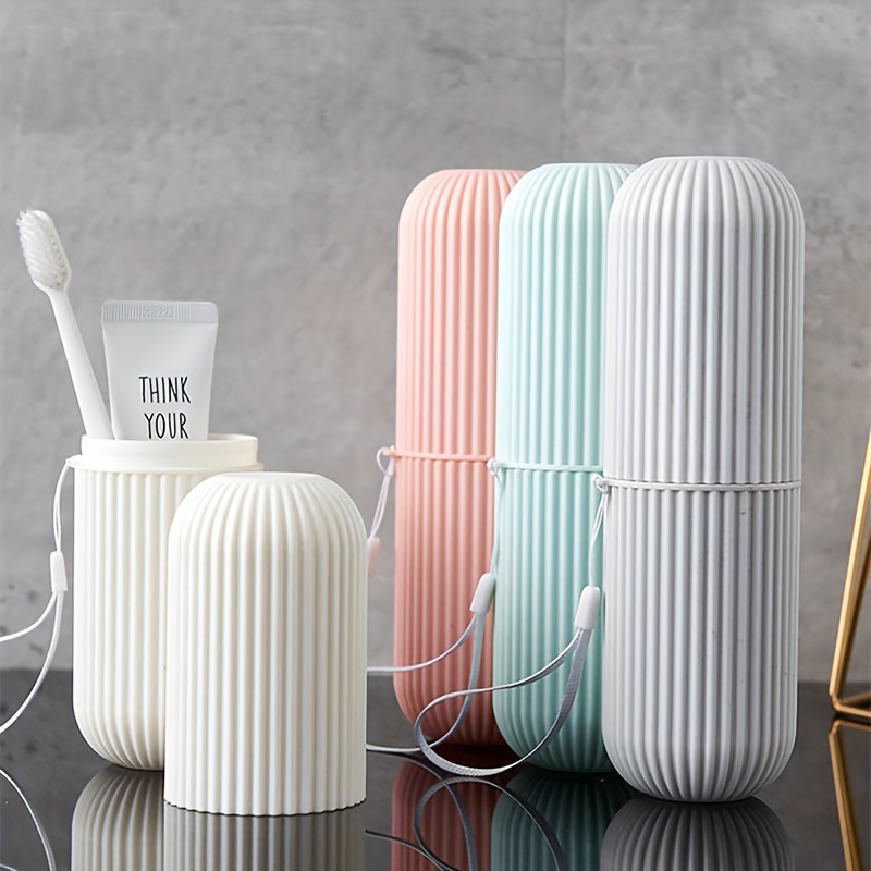 

Étui de Voyage pour Brosse à et Dentifrice Portable - Style Contemporain, Plastique avec Design Couvert pour un Rangement Facile