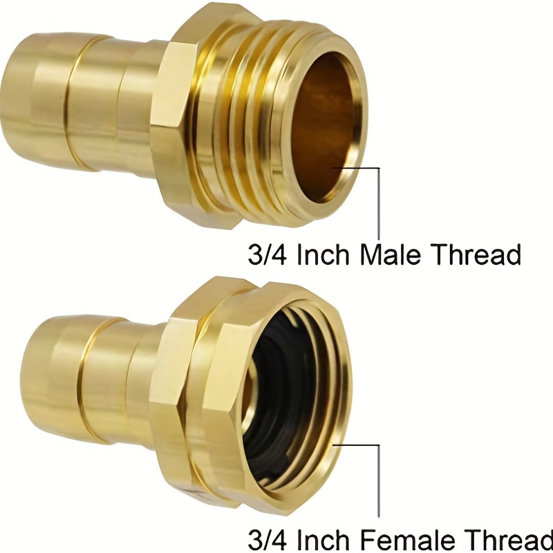 Garden Hose Repair Connector with Clamps Male and Female Garden Hose  Fittings