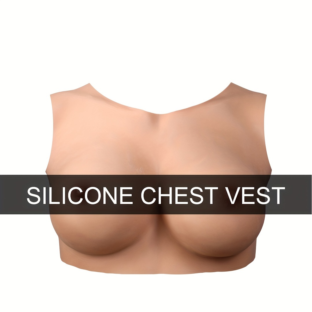 Round Silicone A Cup Breast Forms With B G Cup And Breastplate For