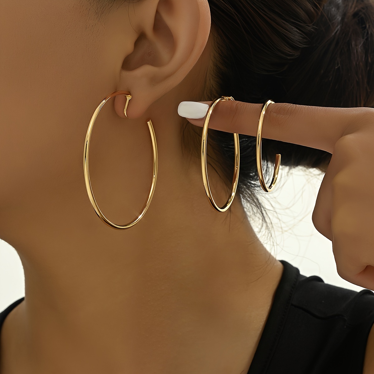 

3 Paires de Clips d'Oreilles Cercle de Style Métallique Simple et Décontracté pour Femmes, Bijoux Polyvalents pour , Fêtes, et Festivals, Ensemble de Clips d'Oreilles et de Boucles d'Oreilles Percage