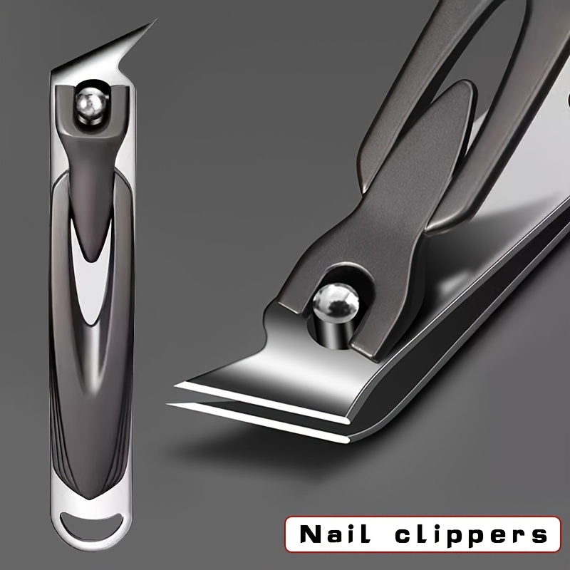 Nail Clippers, Flat & Beveled Nail Cutter, Splash-proof Nail Scissor,  Manicure Tool - Temu