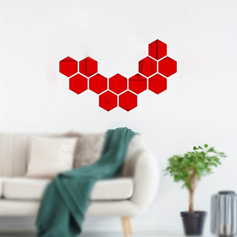 3D Diamond Mirror Wall Stickers, Removable Self-Adhesive Triangle  Stitching, DIY Wall Stickers Ceramic Tile Furniture Stickers Decoration  Wallpaper