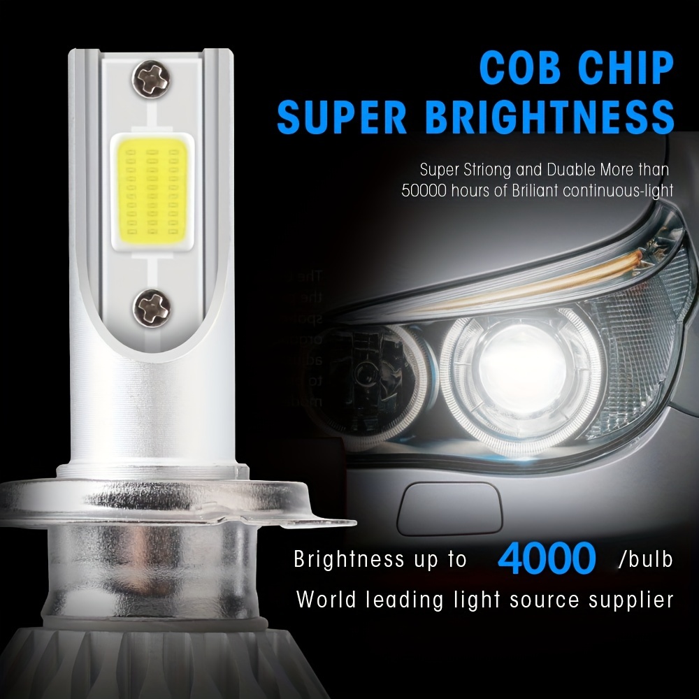 2pcs C6 LED Car Headlight Bulb H1 H3 H4 H7 H11 9005 9006 36W COB Headlamps