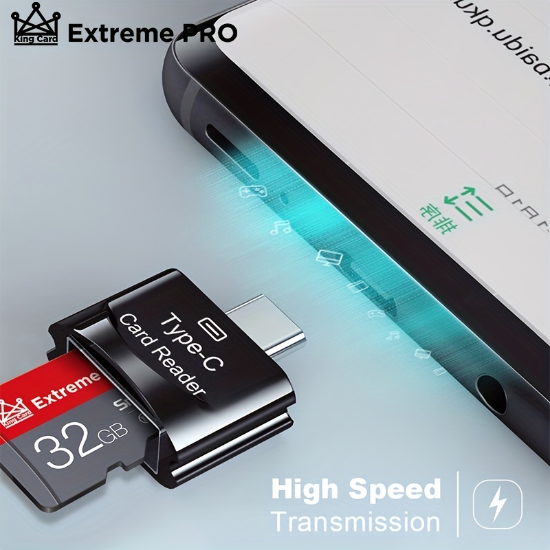 Micro SD Card Reader, USB C to SD Card Reader, Type C TF Memory Card Reader  with USB C to USB Adapter, Mepsies USB OTG Card Reader for Laptops
