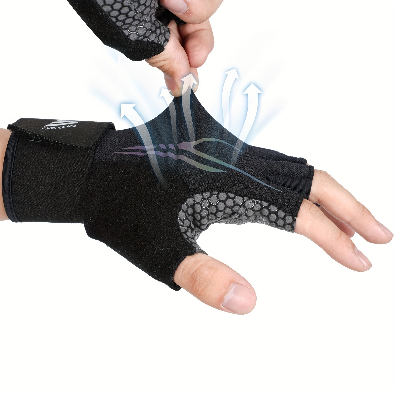 Guantes de gimnasio para mujeres y hombres, guantes de entrenamiento sin  dedos para levantamiento de pesas, guantes de fitness ligeros y  transpirables