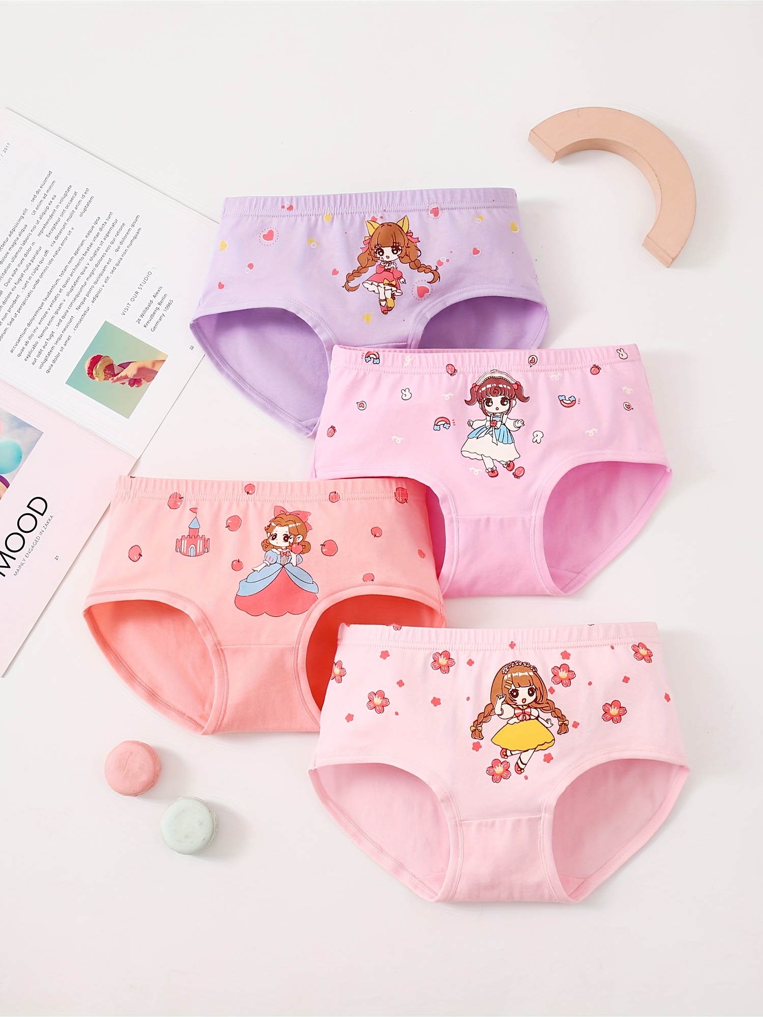 6/12PCS Set Kids Toddler Girls Underwear Panties COTTON Briefs for