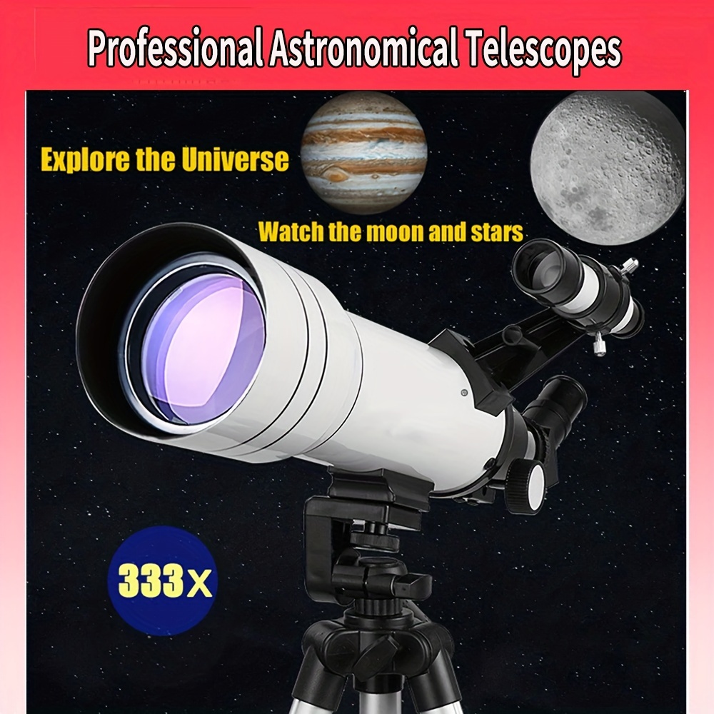 Telescopio Astronómico Para Adultos, Gran Objetivo De 70 Mm, Potente Telescopio  Astronómico, Prisma Bak4, Monocular De