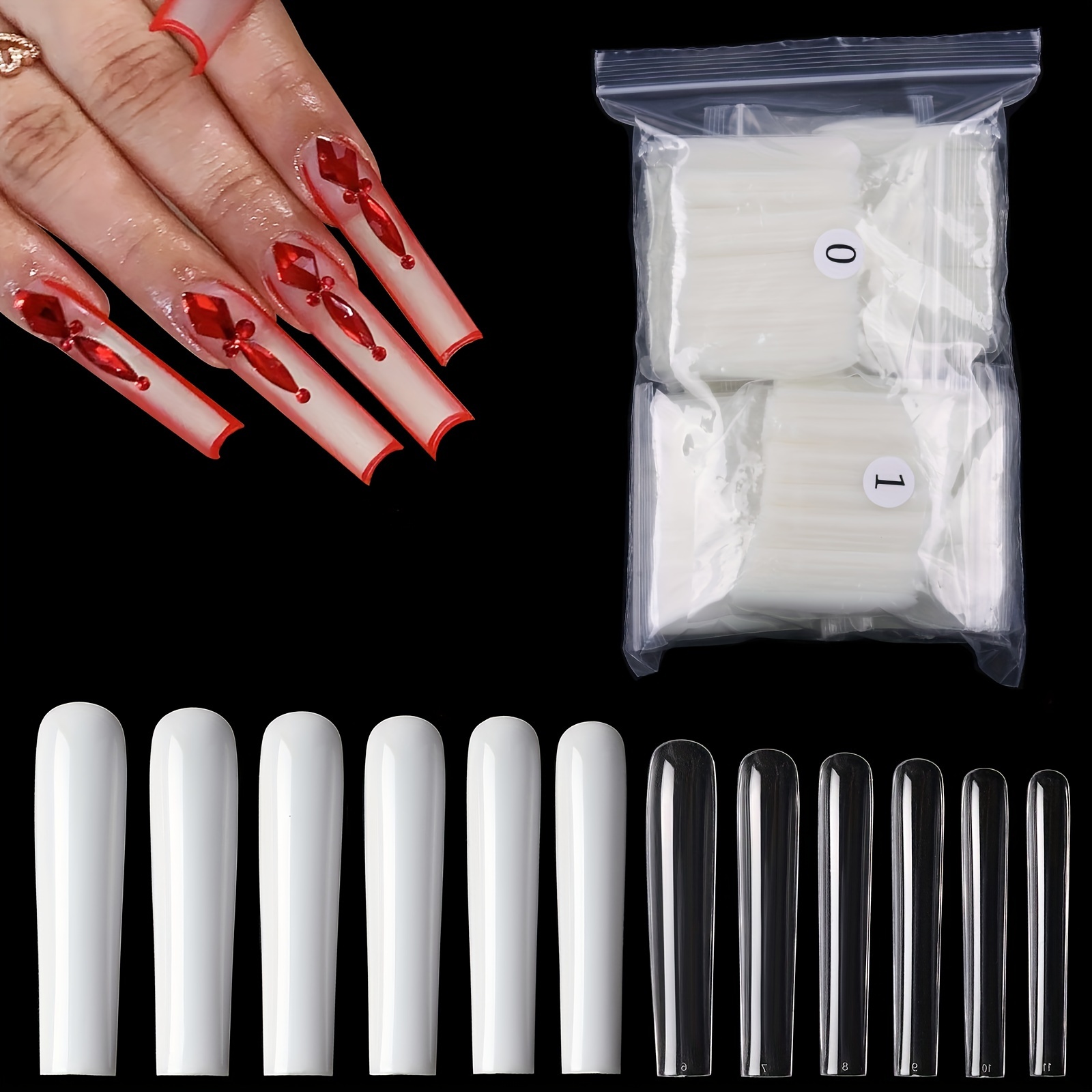 Amazon.com: Flossy Nail Soft Gel Nail Tip Box 600pcs Almond Shape Medium  Length Full Cover 12 sizes Pre-shaped Soak Off Nail Extensions DIY : Beauty  & Personal Care