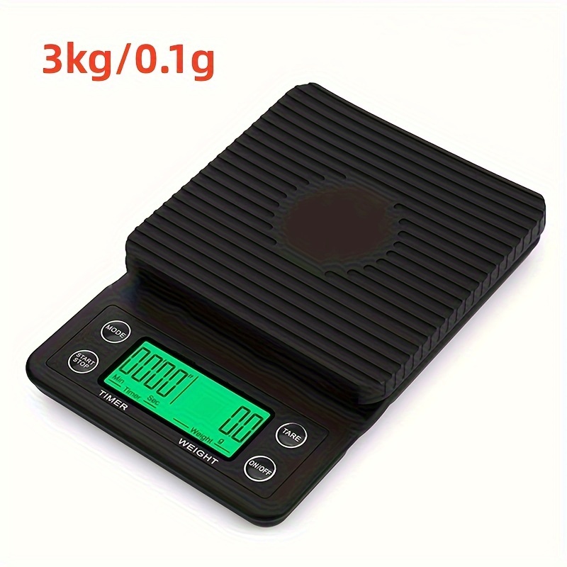 Digital Coffee Scale with Timer LED Screen Espresso USB 3kg Max.Weighing  0.1g High Precision Measures in Oz/ml/g Kitchen Scale