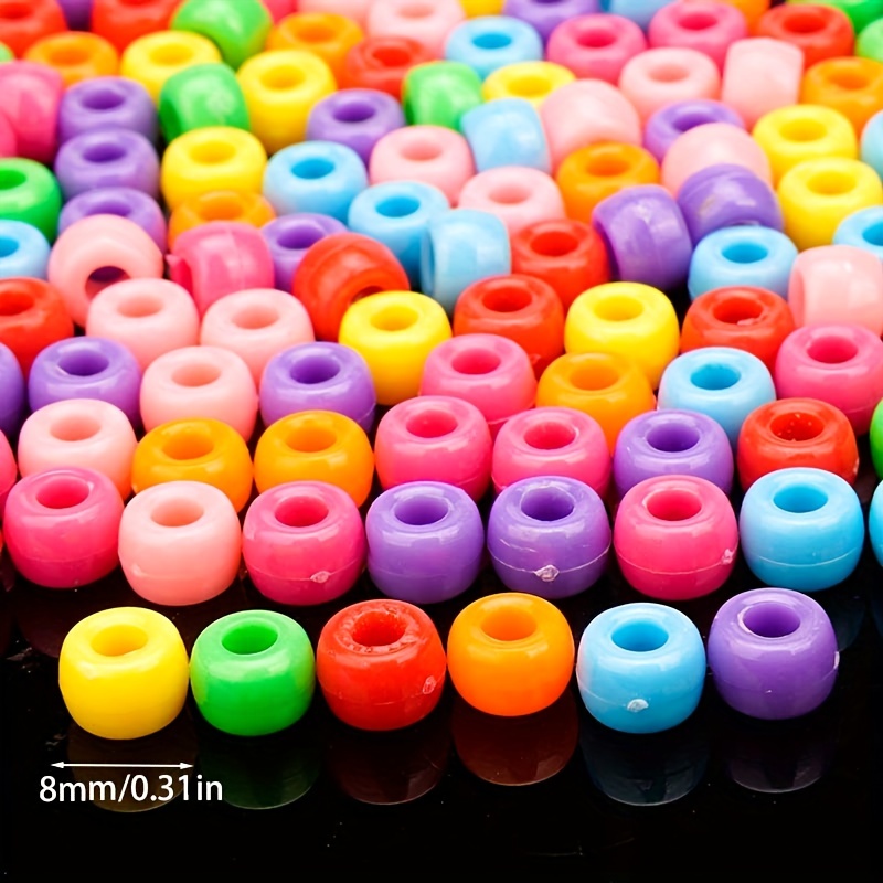 Acrylic Beads With Side Hole Ab Color Large Hole - Temu