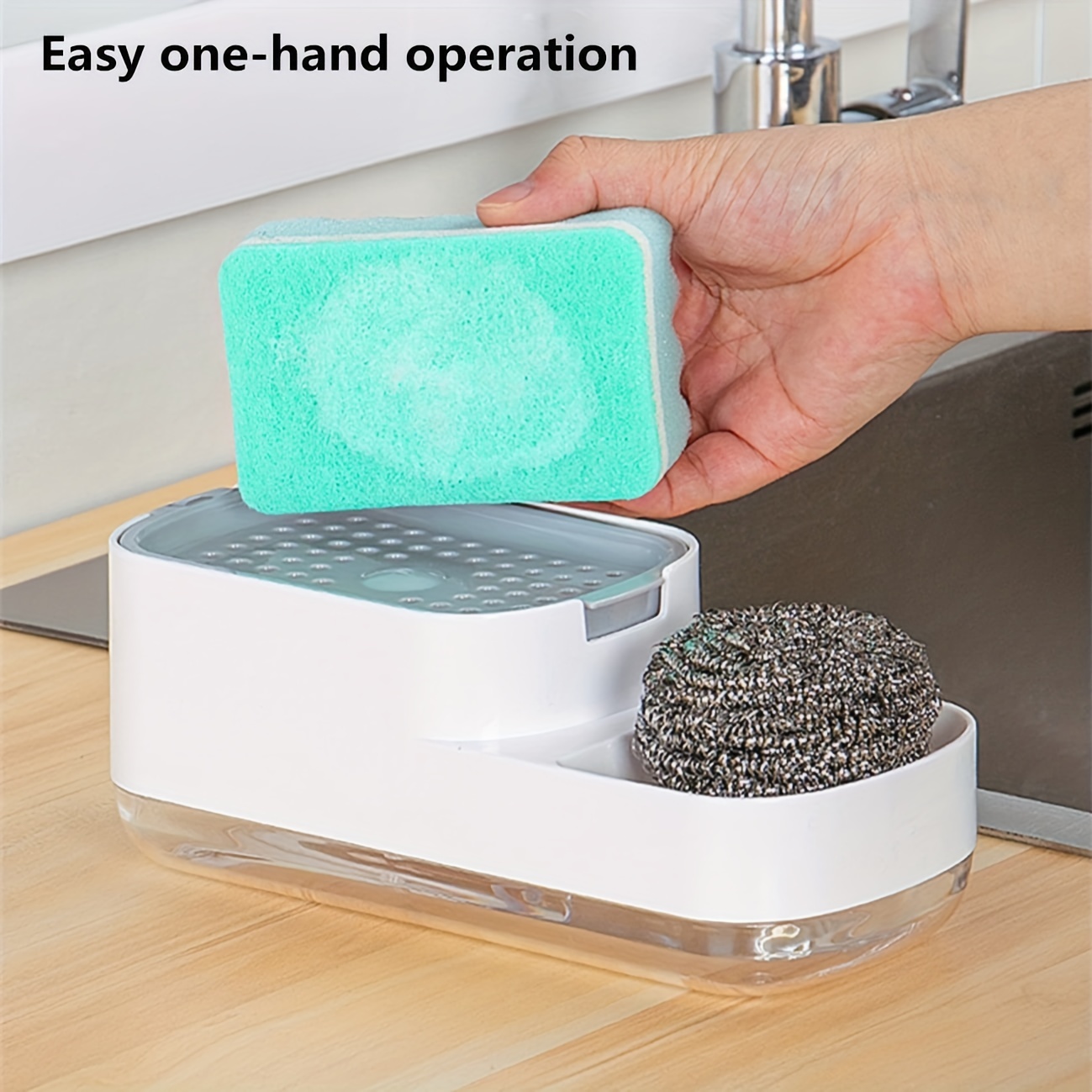 Soap Pump And Sponge Caddy Kitchen Dish Soap Dispenser With - Temu