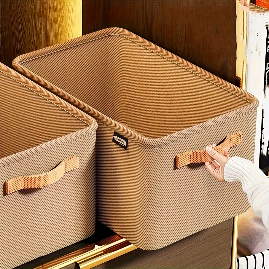 Storage Closet Bins With Steel Frame Fabric Storage Bins - Temu