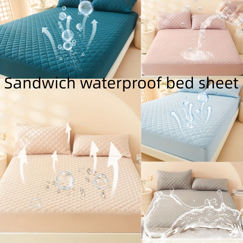 Waterproof bed sheet, mattress cover, urine-proof bed cover, mattress  cover, Simmons protective cover, bedding suitable for mattress latex  cushion