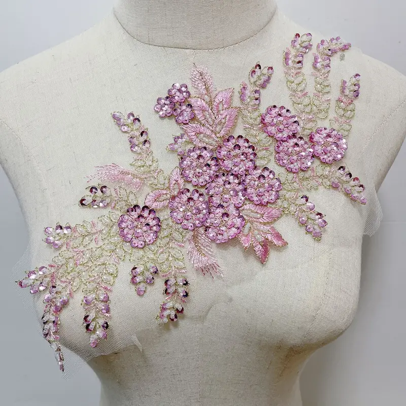 Flower Embroidery Appliques Sew On Patches For Women - Temu