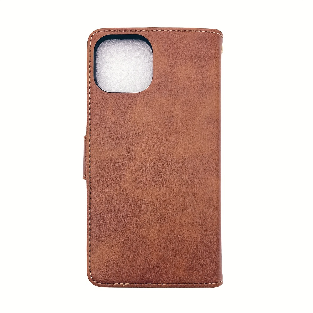 Luxury Magnetic Flip RFID Card Holder Wallet Leather Mobile Cell