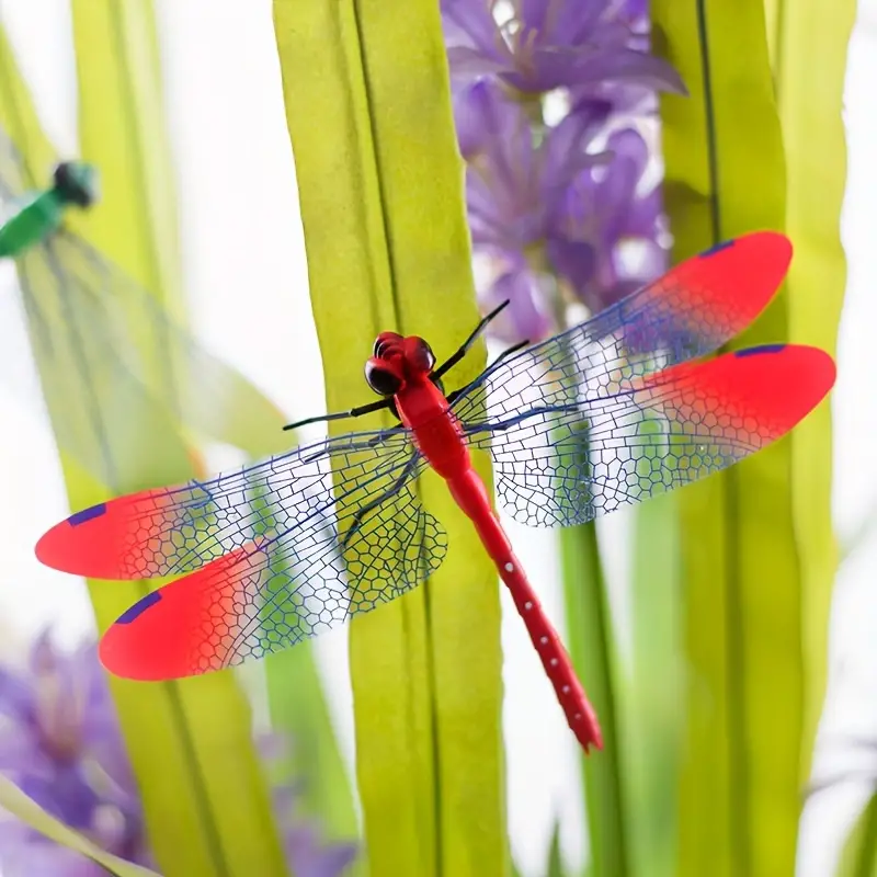 Plastic Simulated Colorful Dragonfly Garden Decoration - Temu