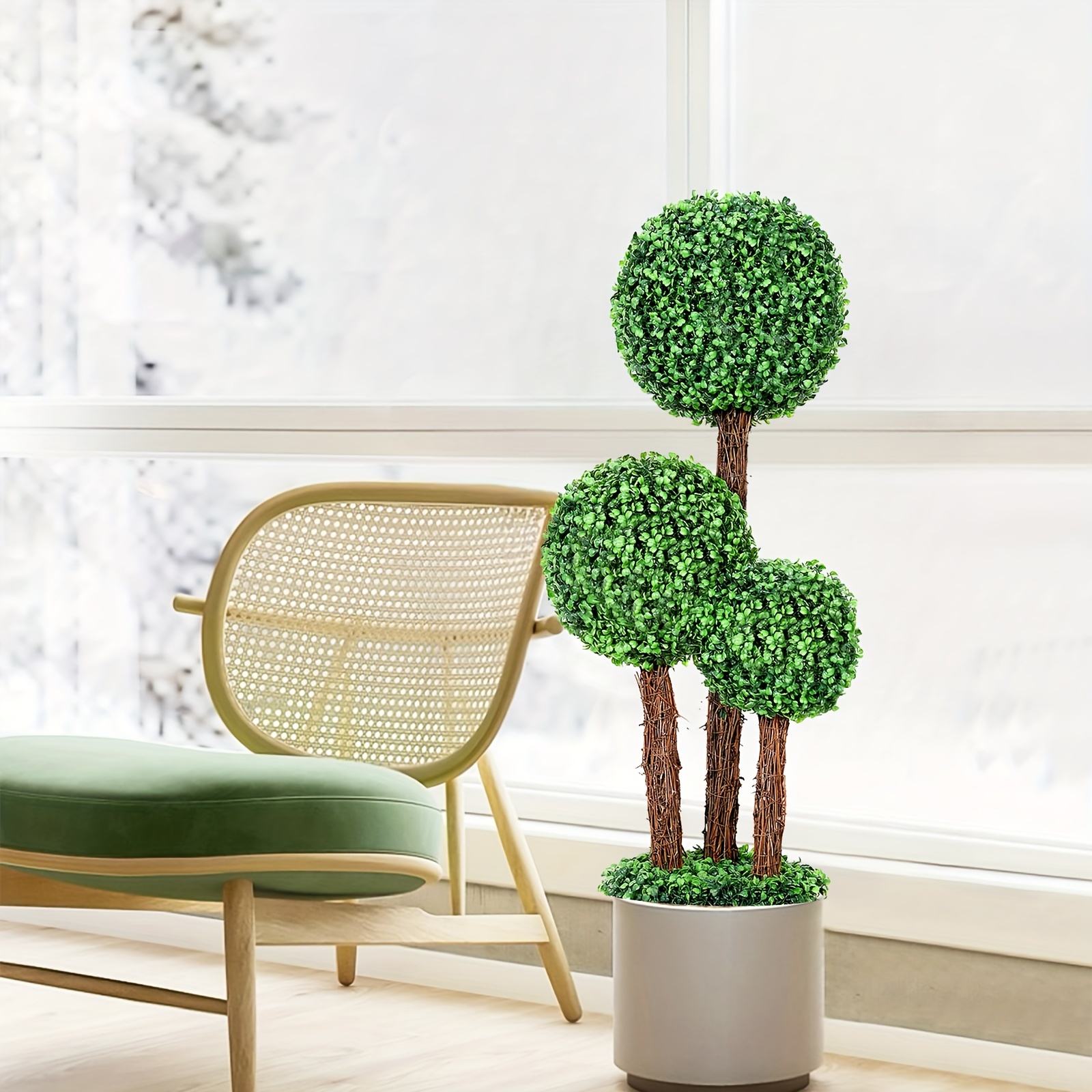 Árbol de olivo artificial, árbol de olivo artificial pequeño de 4 pies,  árbol de olivo artificial de 48 pulgadas, para decoración del hogar