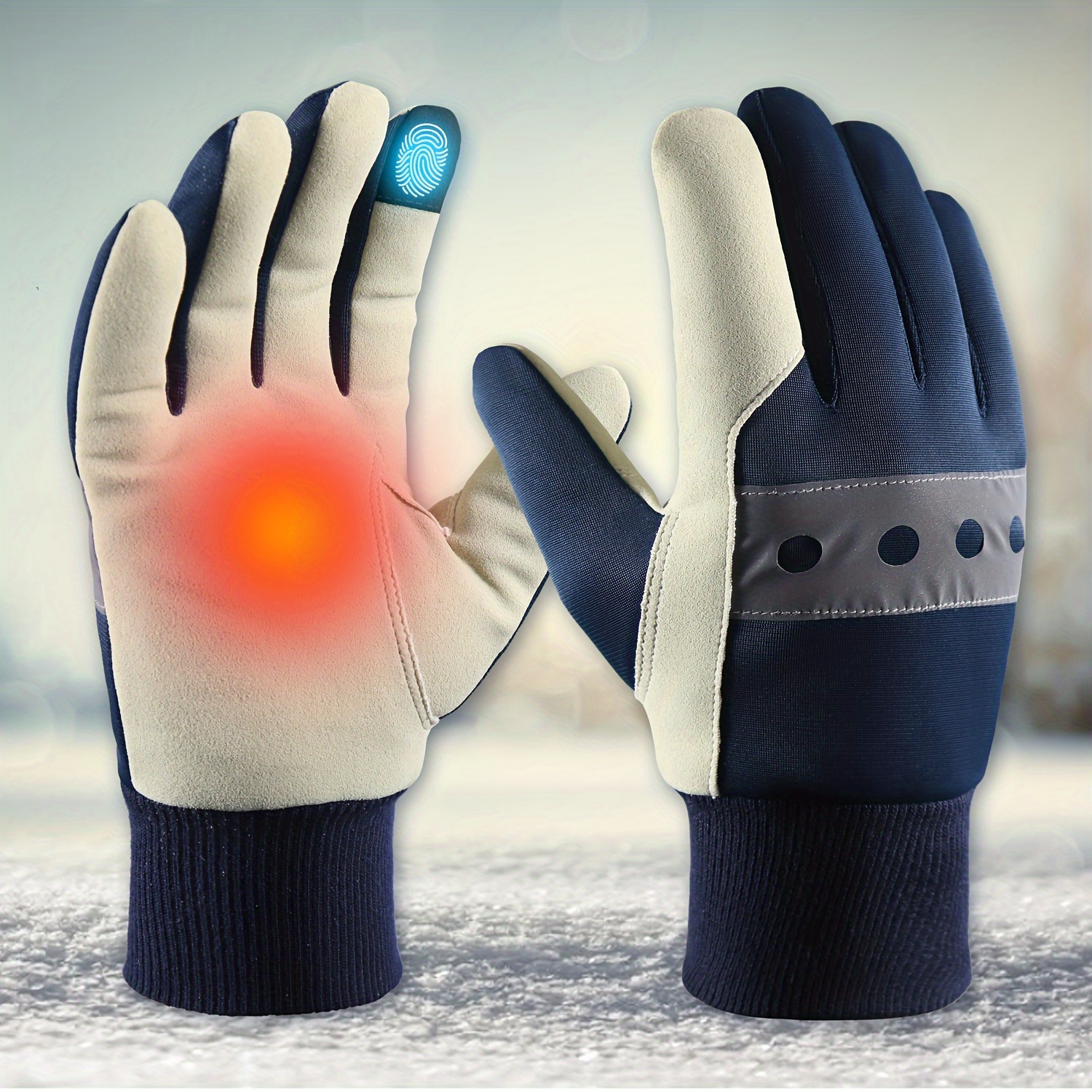 Work Gloves Garden Gloves round Safety Gloves Synthetic Palm - Temu