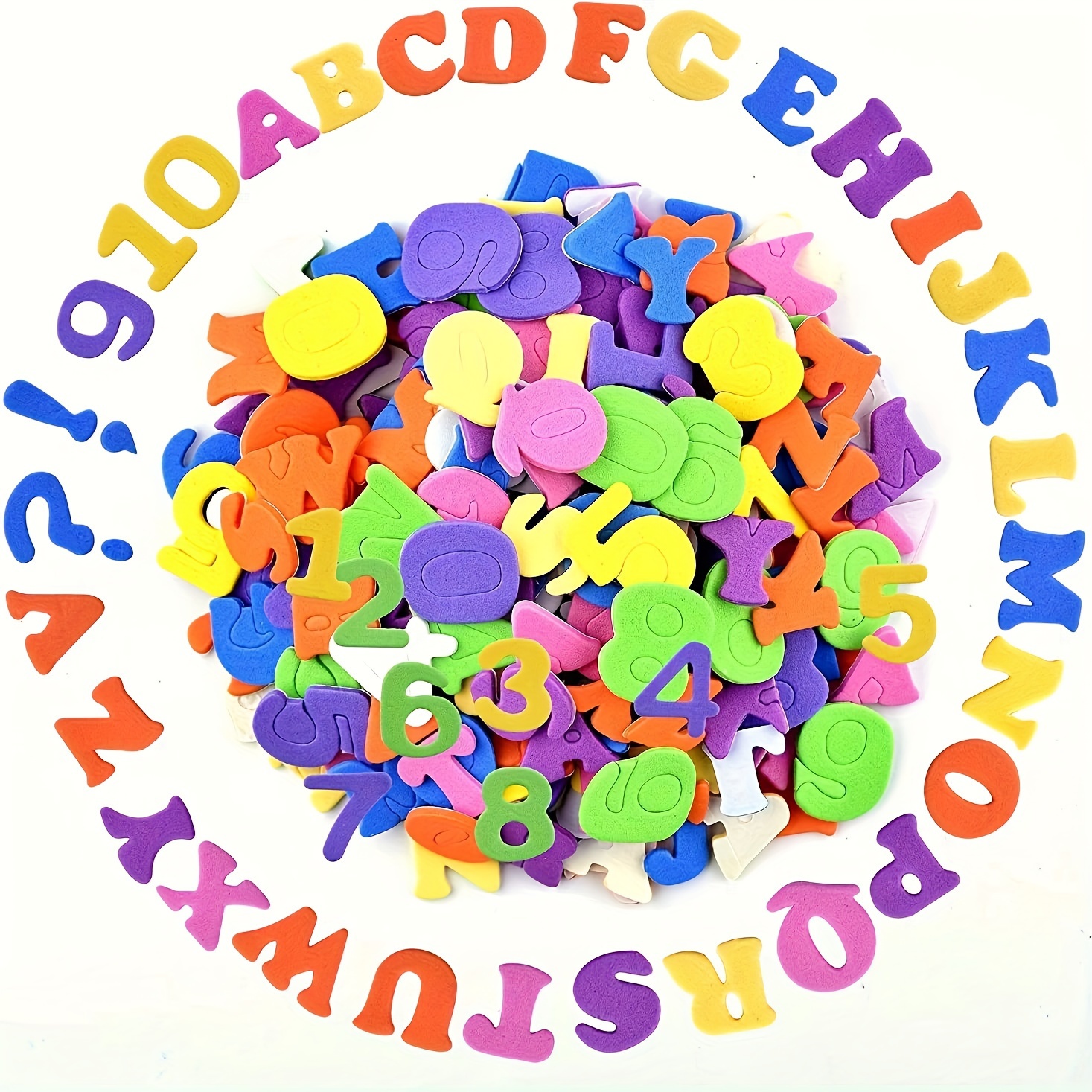 28pcs/lot Colorful English Alphabet Glitter Foam Self-Adhesive EVA