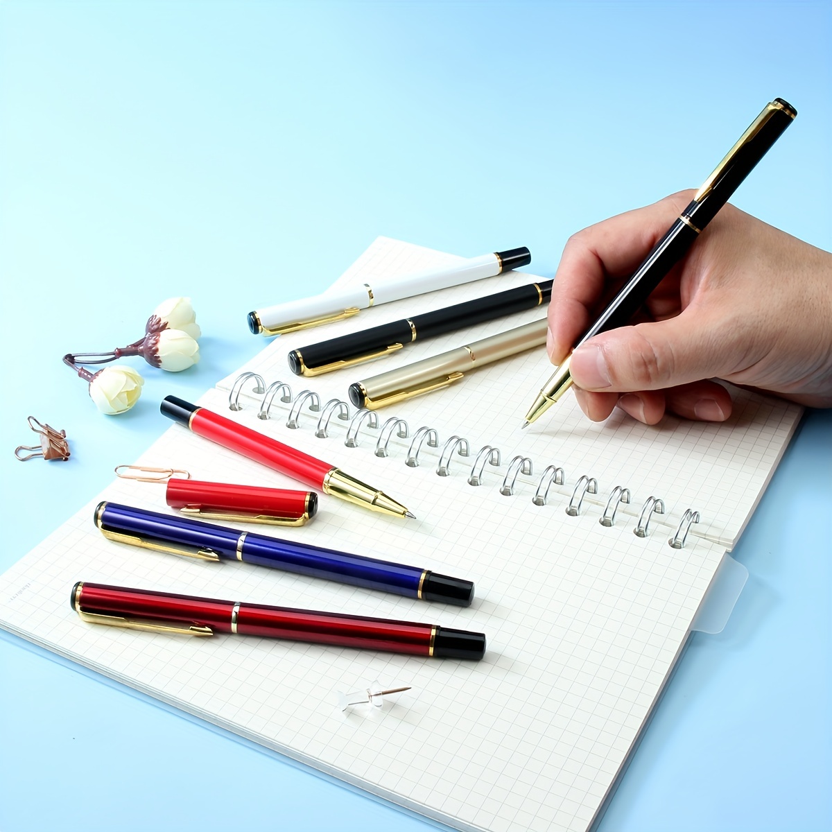 Ballpoint Pens For Journaling Comfortable Writing Pens Metal - Temu