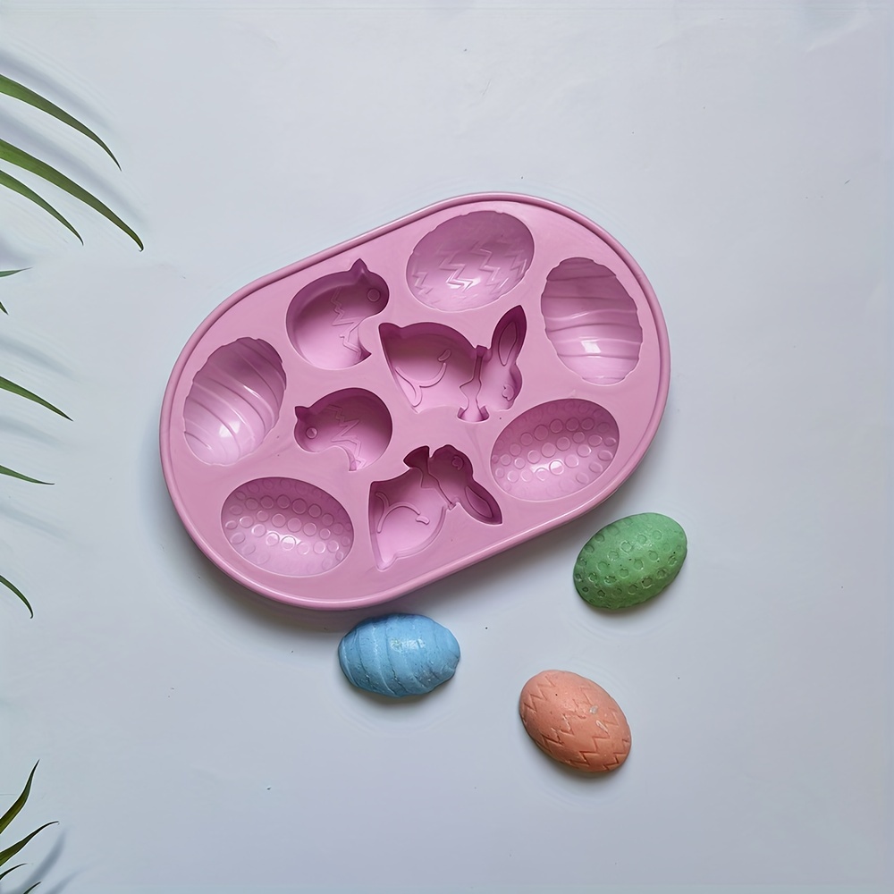 6 cavity Easter Egg Shape Silicone Mold Chocolate Candy Cake - Temu