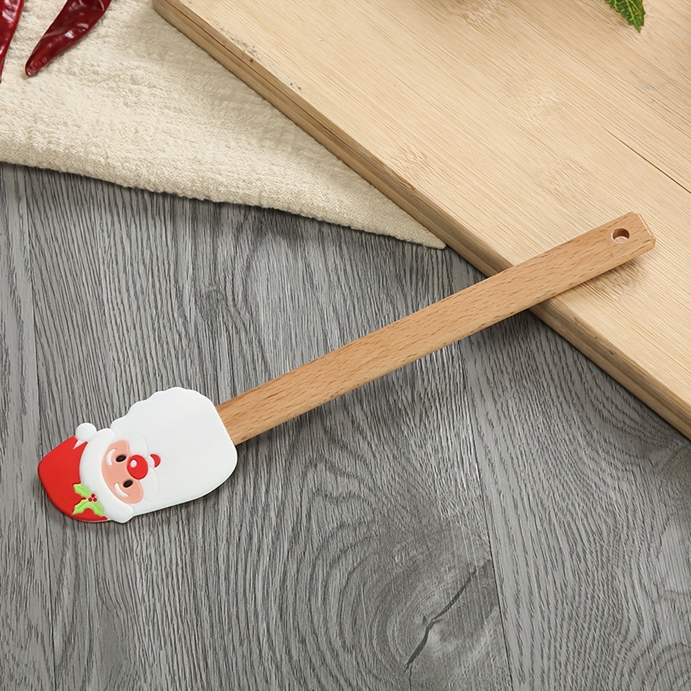 Santa Claus Heat resistant Silicone Scraper Snowman Baking - Temu