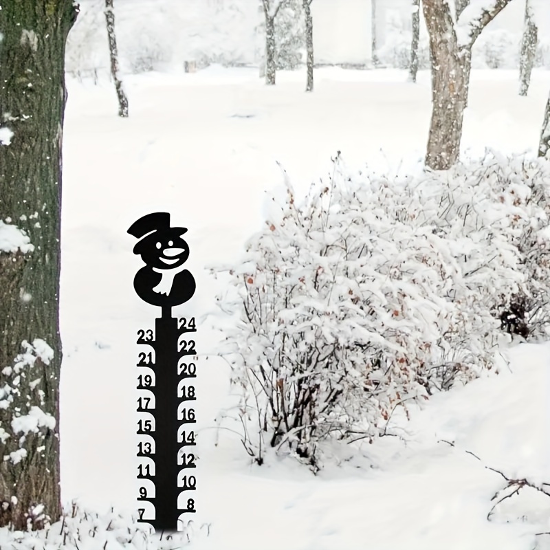 Snowman Art Snow Gauge Christmas Snowflake Snow Gauge - Temu