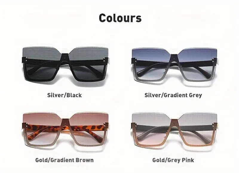 xingyu oversized cat eye sunglasses for women casual gradient semi rimless sun shades for driving beach travel details 5