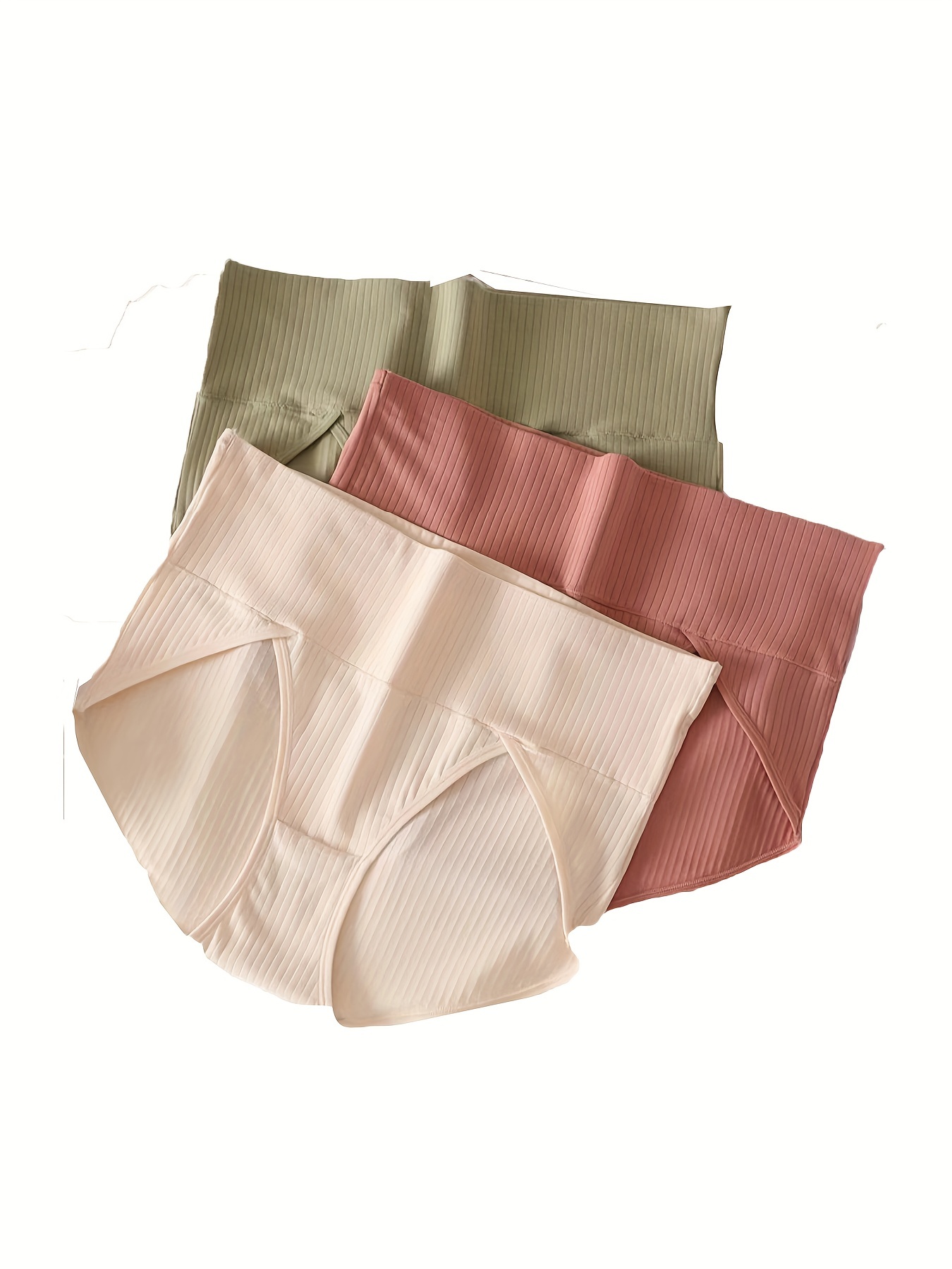 Women's Ribbed Underwear Set-green