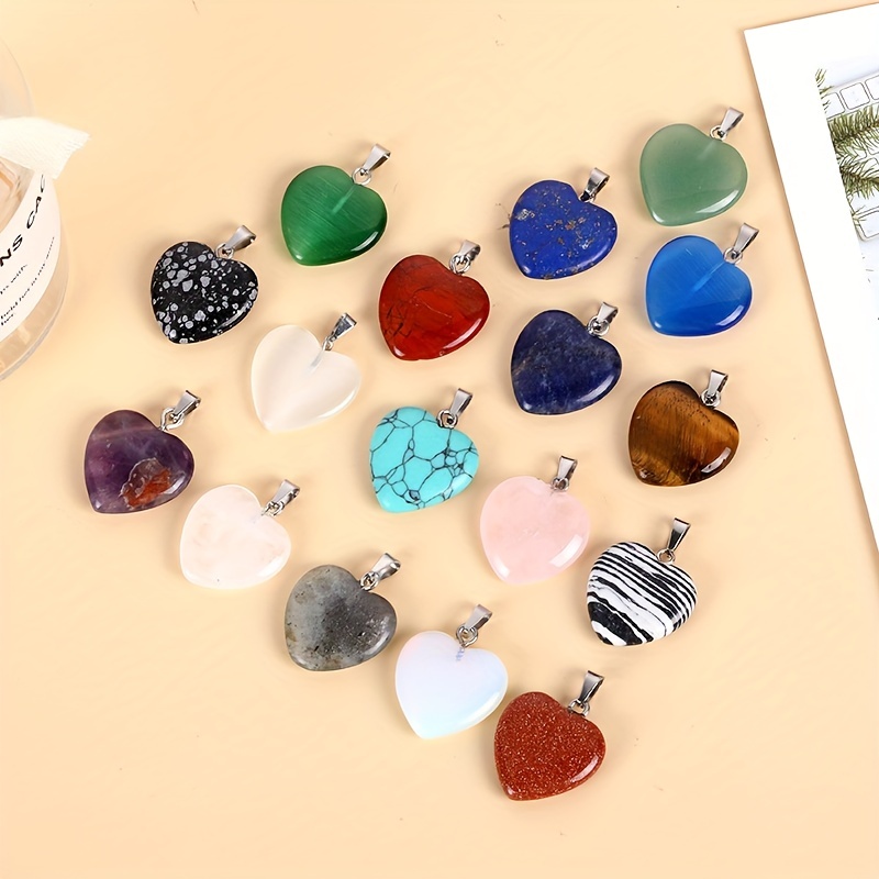 Handmade Colorful Natural Stone Pendant Hair Clips For - Temu Italy