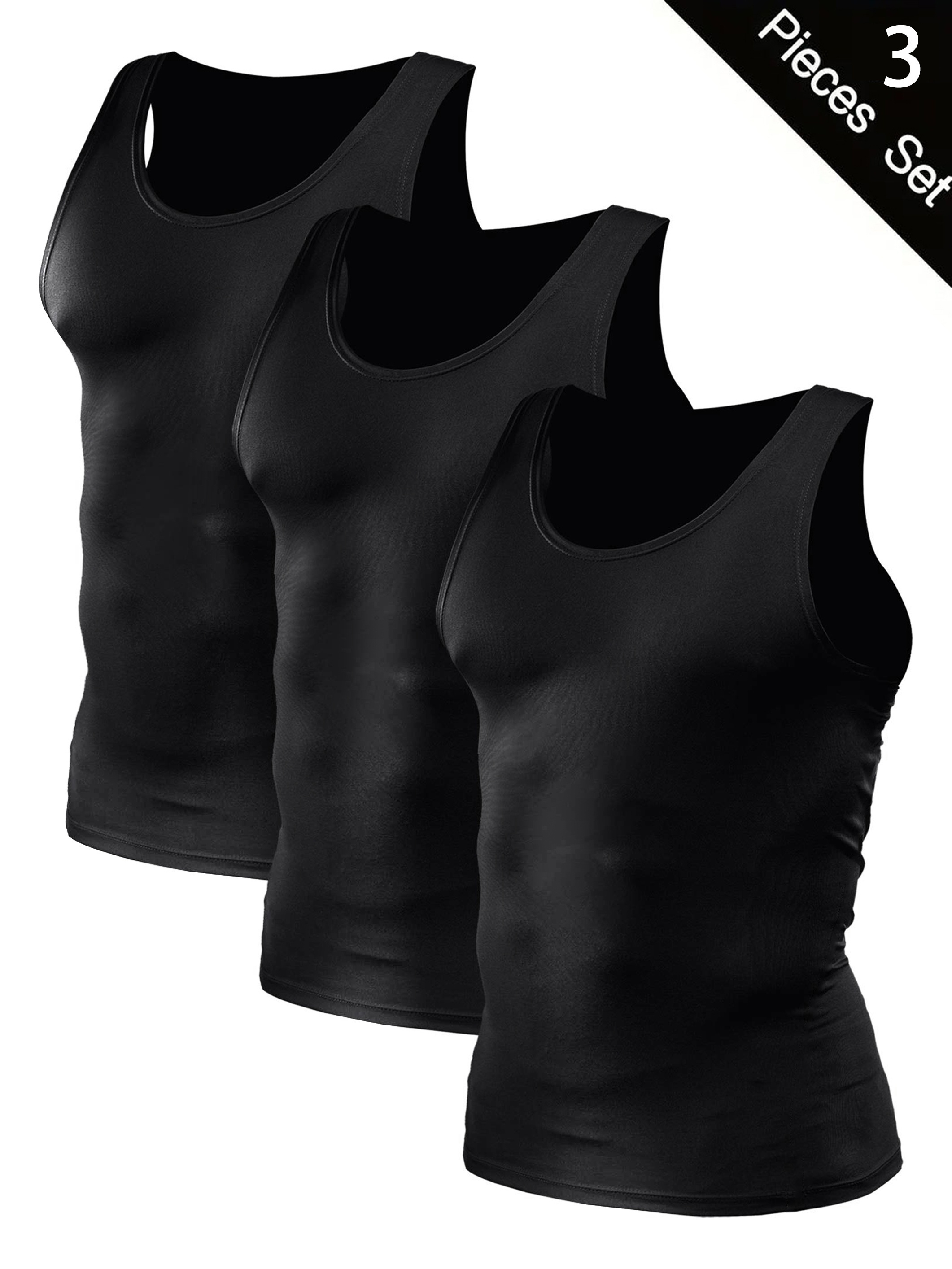 3 Pack Mens Mock Turtleneck Compression Shirts Long Sleeve Sun Protection Shirts Cooling Workout Gym Tops Undershirt