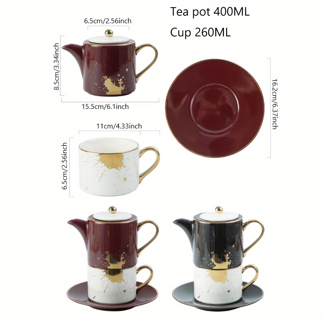 Ceramic Tea Set Including 1 Teapot 1 Teacup And 1 Saucer - Temu