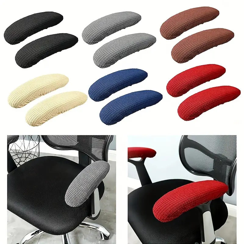 Solid Color Elastic Half wrapped Office Chair Armrest Cover - Temu